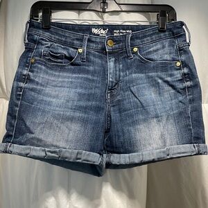 Dark Blue Denim Shorts